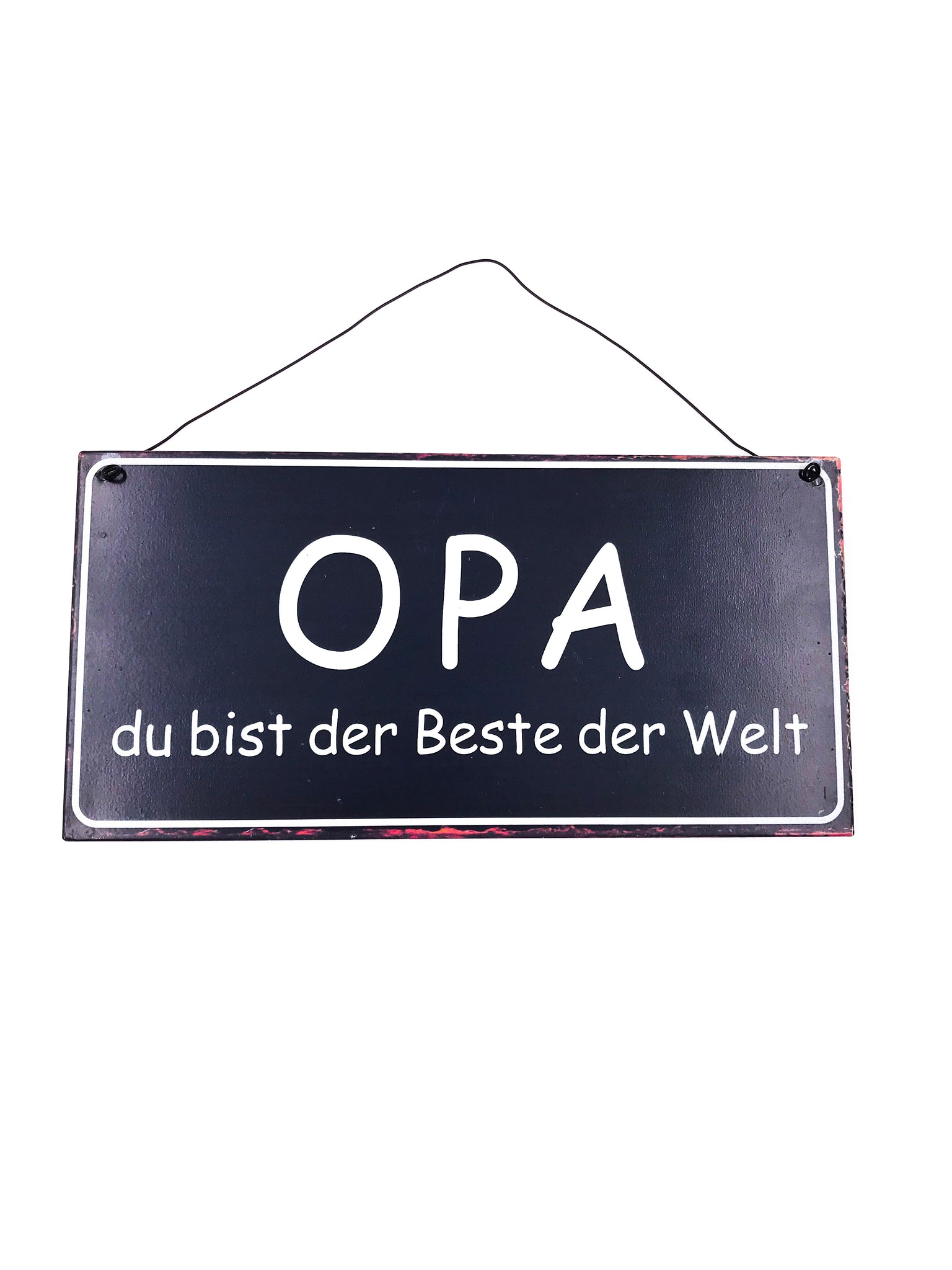 Deko Metall - Schild klein mit Spruch "Opa" - hallokindershop