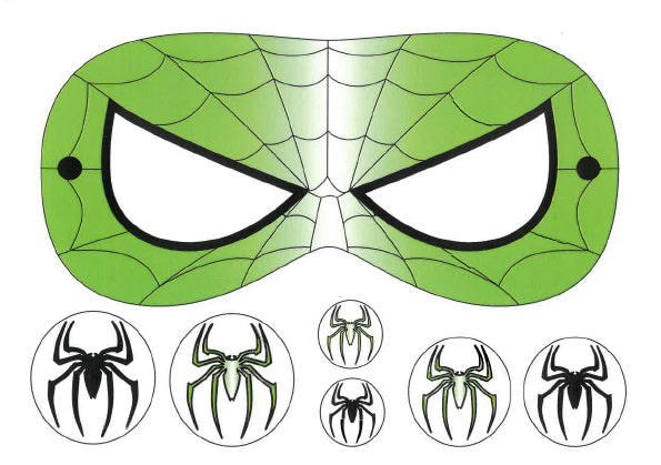 Spinnennetzmaske in grün