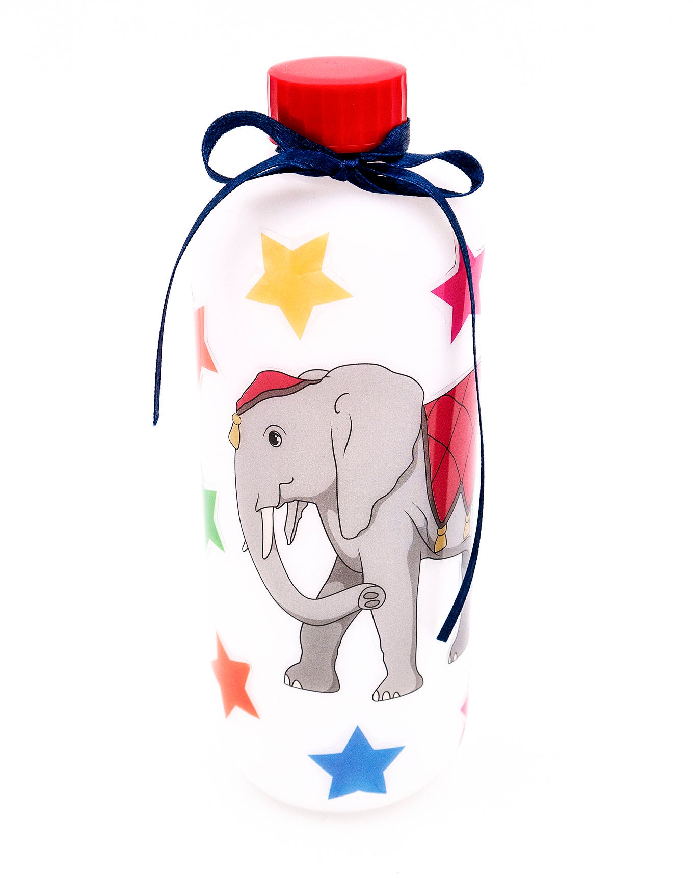 PET - Trinkflasche mit Elefantenmotiven zum Aufkleben