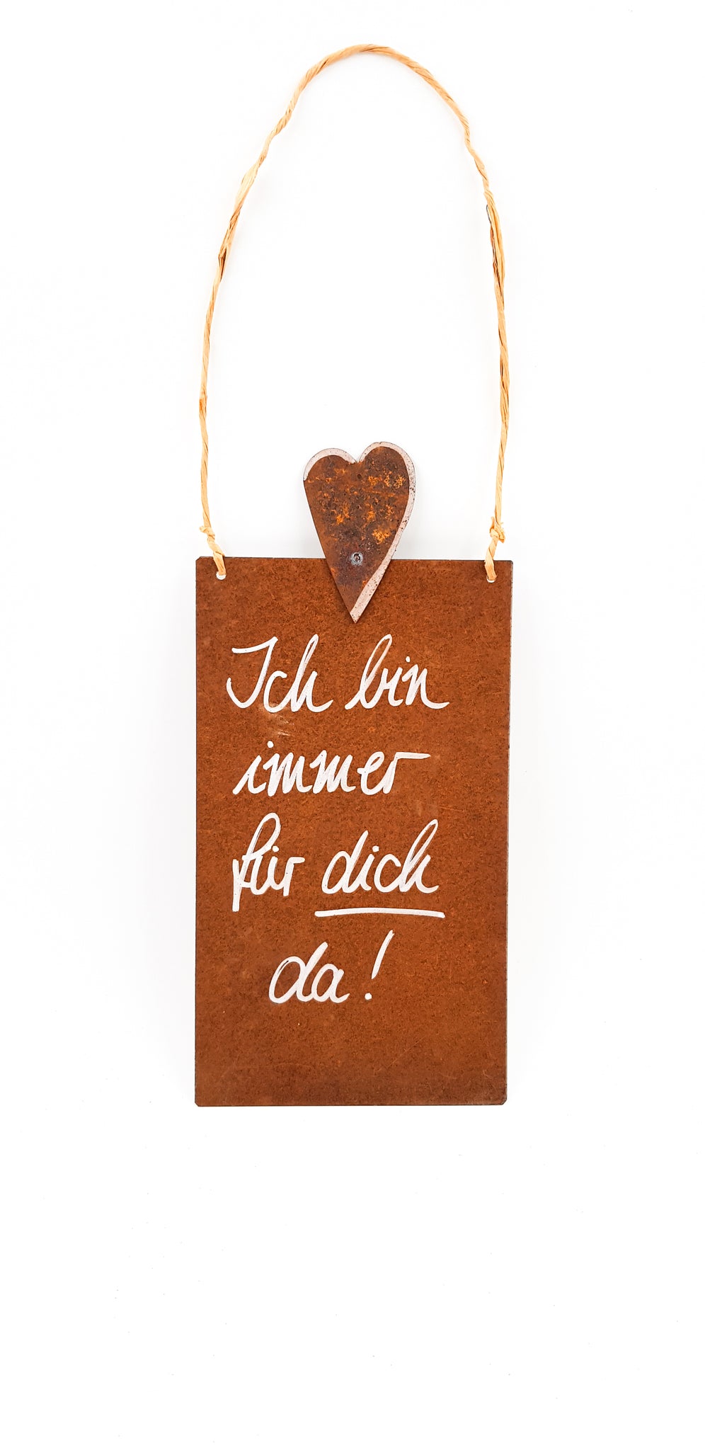 Metall - Deko - Tafel klein mit Spruch "Für dich da" - hallokindershop