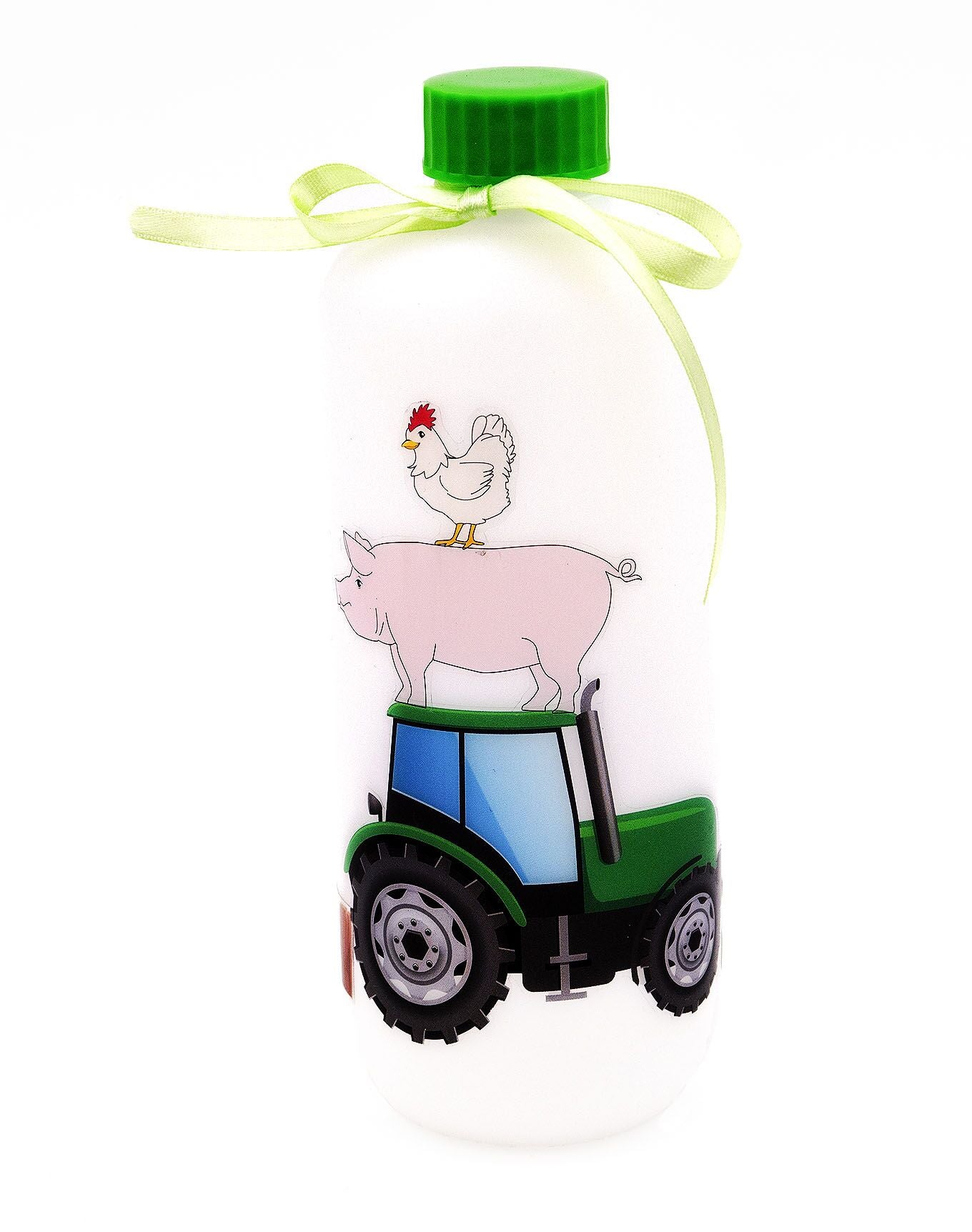 PET - Trinkflasche mit Bauernhofmotiven zum Aufkleben - hallokindershop