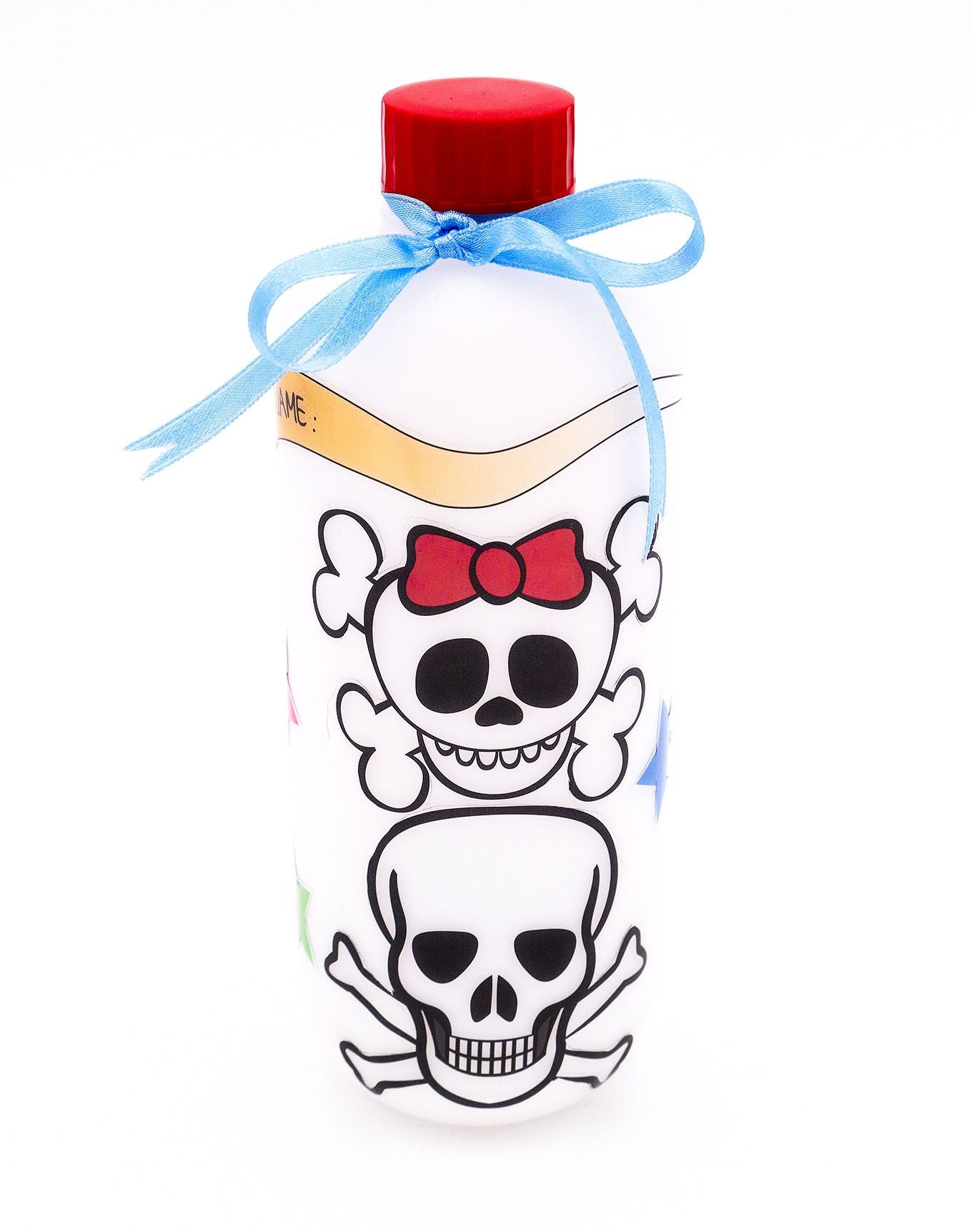 PET - Trinkflasche mit Piratenmotiven zum Aufkleben - hallokindershop